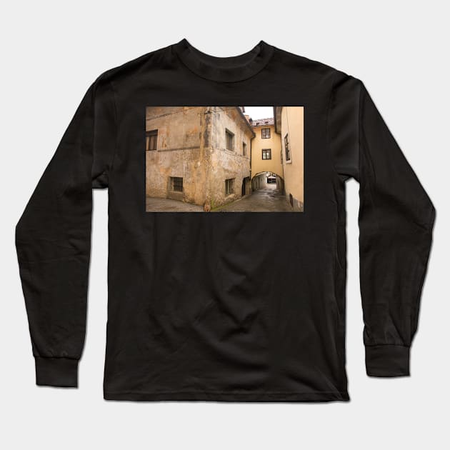 Historic Street in Skofja Loka, Slovenia Long Sleeve T-Shirt by jojobob